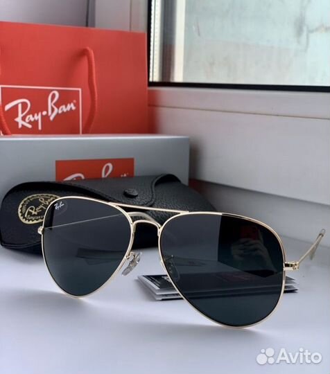 Очки ray ban aviator черный