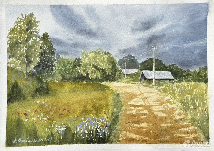 Акварельные работы Пейзаж