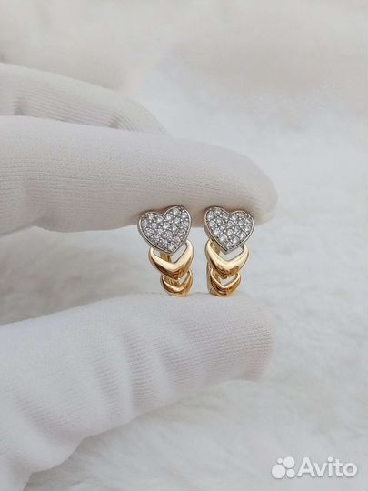 Серьги золото медицинское