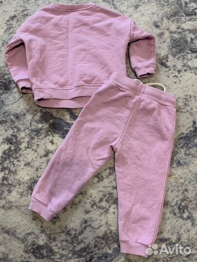 Теплый флисовый костюм для девочки
