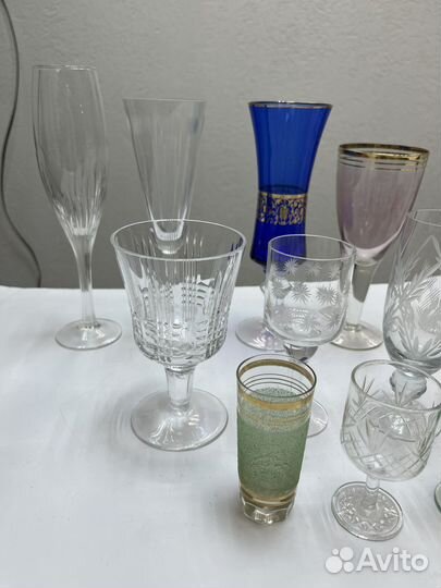 Рюмки Бокалы Фужеры фрусть стекло СССР