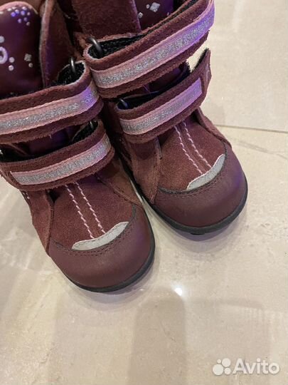 Зимние ботинки ecco 22 девочка