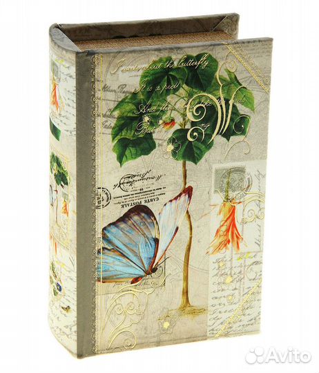 Шкатулка книга сейф деревянная с замком (новая)