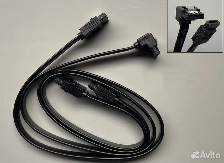 Кабель SATA для подключения HDD и SSD дисков 2шт