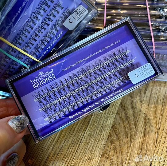 Накладные ресницы-пучки 8/12 мм