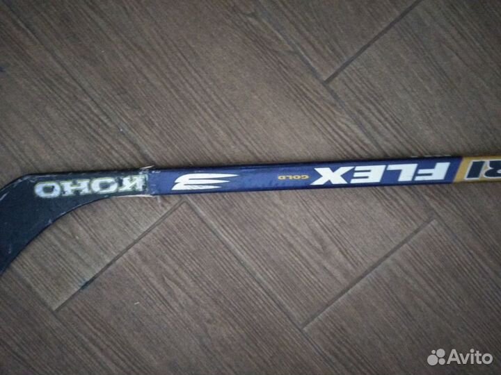 Палка труба хоккейная bauer Tri Flex Gold с крюком