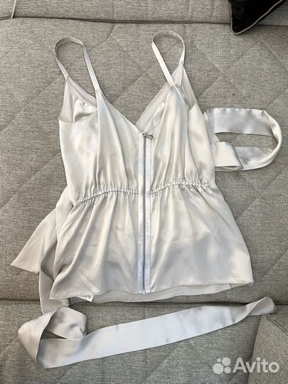 Шелковый топ с пайетками dolce & gabbana