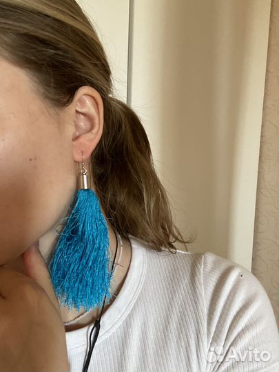 Сережки с бахромой