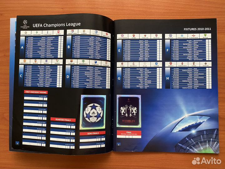 Наклейки Panini Лига Чемпионов 2010/2011 альбом