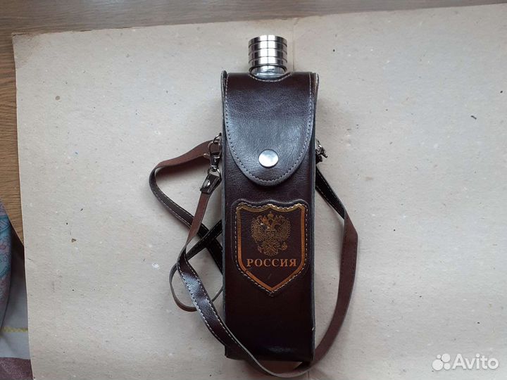 Фляга походная, нержавейка 0,5л