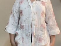 Винтажная женская хлопковая рубашка 56 размера