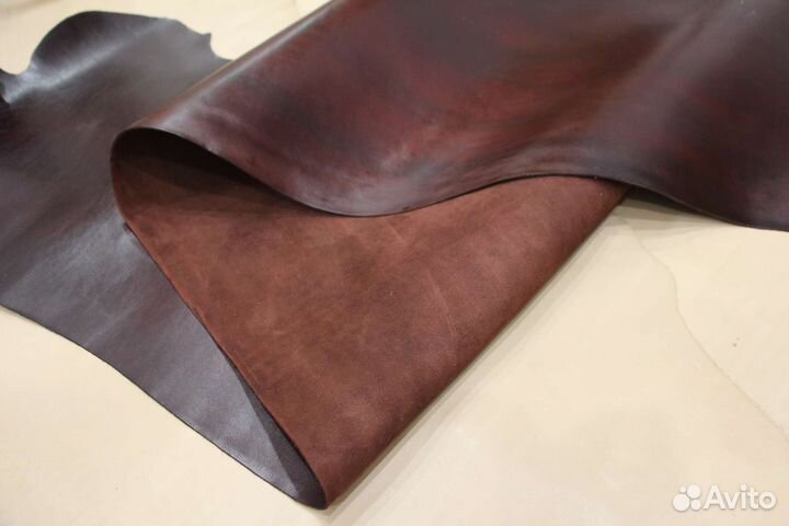 Юфть. Темная вишня. Толщина 1,8-2,2 мм