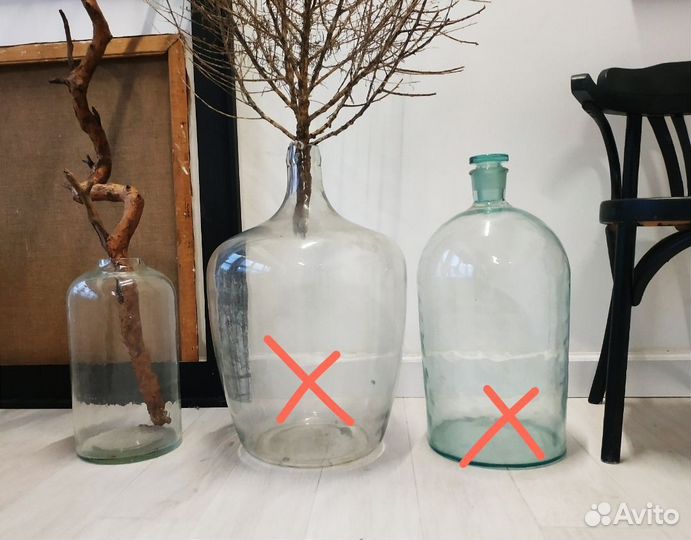 Бутыль ваза стеклянная большая 10л