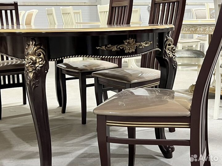 Стол обеденный овальный раздвижной