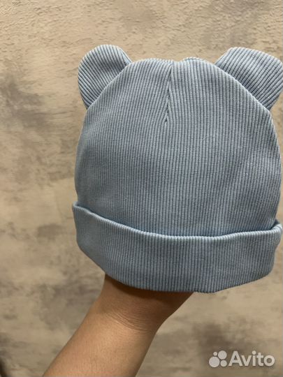 Шапки демисезонные для мальчиков 3-6 мес