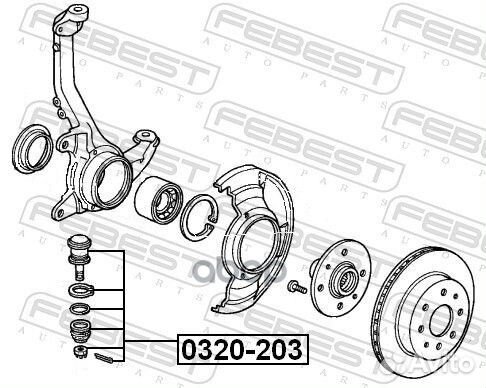 Опора шаровая переднего нижнего рычага 0320203