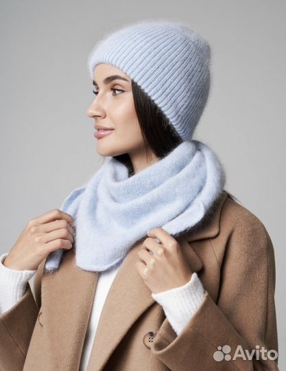 Шапка и шарф из ангоры