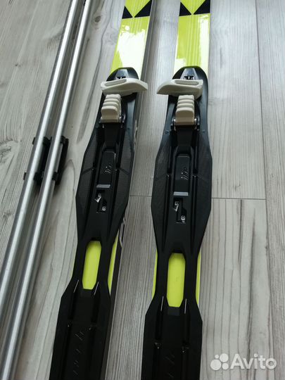 Лыжи беговые fisher коньковые+ палки