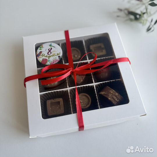 Конфеты из молочного шоколада (9шт) 8 марта