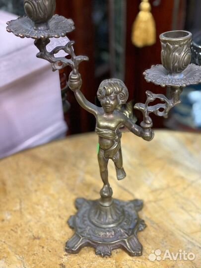 Старинный подсвечник 2 шт