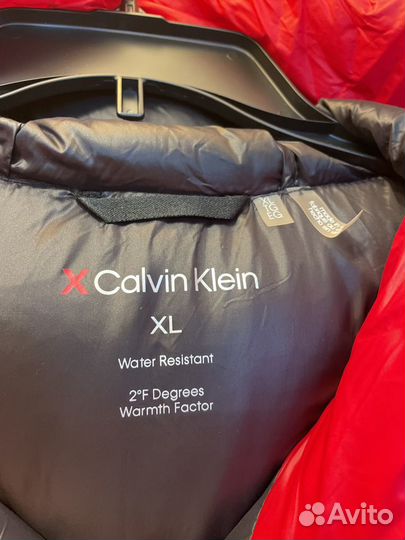 Calvin klein пуховик XL красный