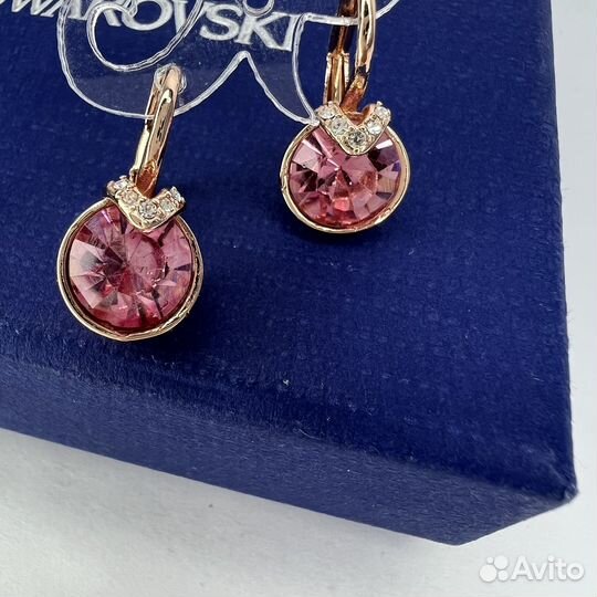 Swarovski Bella V розовые серьги