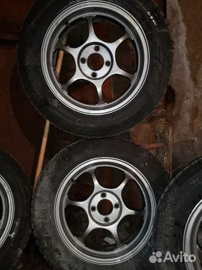 Диски Advan RG 4x100 Шины Michelin x-ice north 4