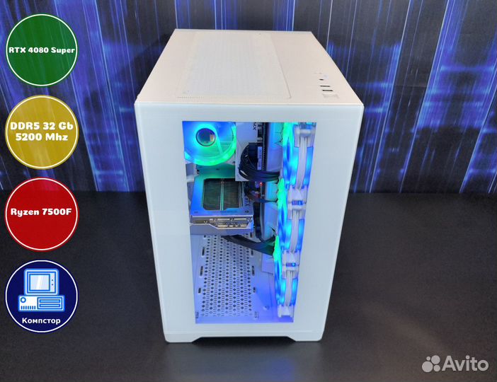 Собранный компьютер AMD7500F-RTX4080SUP-32DDR5-MGE1378