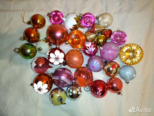 Елочные игрушки СССР. Шары с веткой внутри Прожект