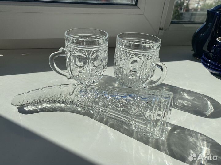 Хрусталь кружка, стакан, рог, пепельница