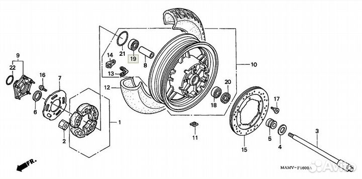 Honda Подшипник колесный 20X47X20.6 91053-MN5-003