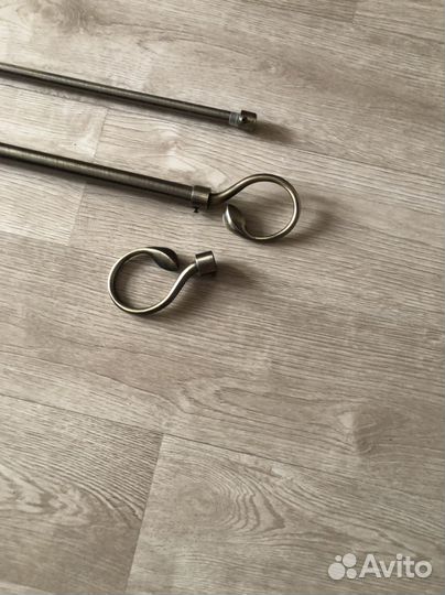 Карниз металлический двухрядный для штор настенный