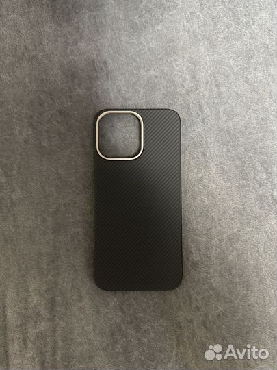 Чехол на iPhone 14 pro max карбон