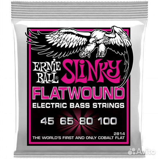 Струны для бас-гитары Ernie Ball 2814 Slinky Flatw
