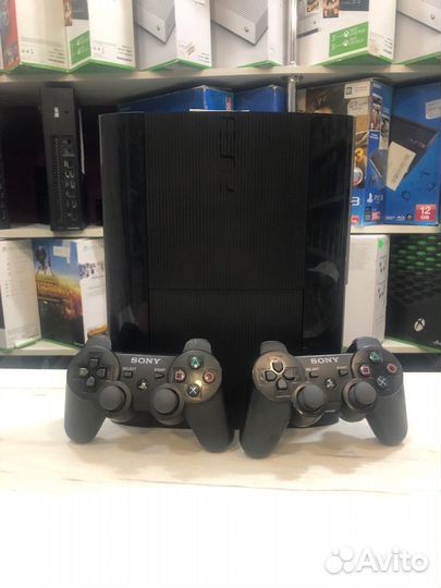 Sony Ps3 SuperSlim 500gb HFW 4.89, 2джоя, 71 игра