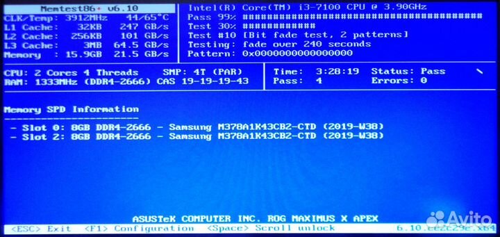 16Gb (2x8Gb) DDR4 Samsung 2666 MHz