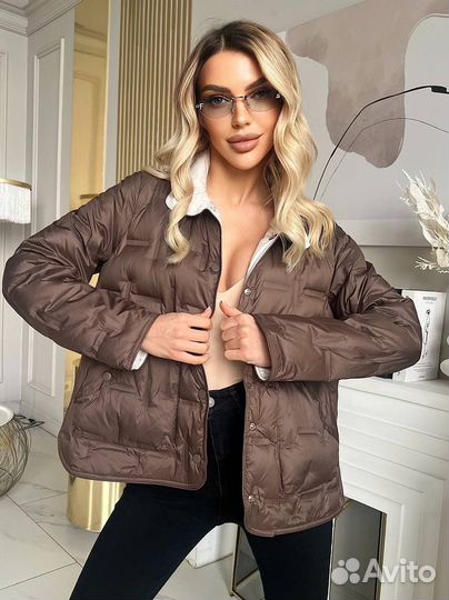 Куртка стеганая женская весенняя пух перо