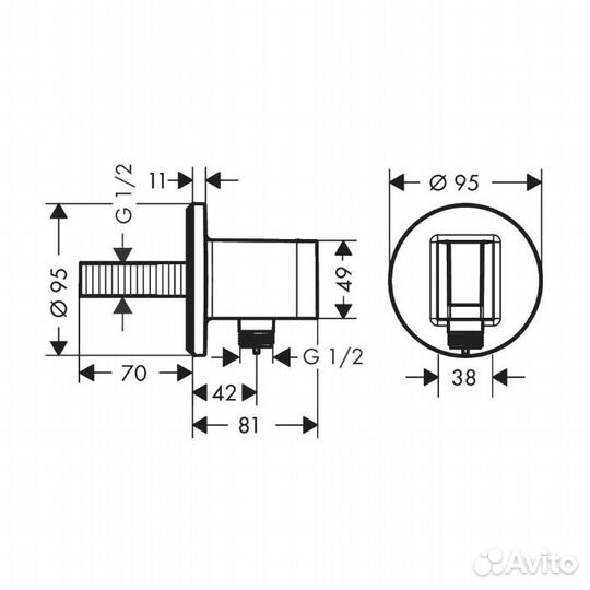 HG FixFit S Шланговое подсоединение, цвет матовый