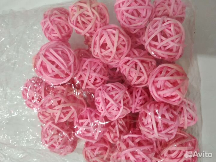 Материалы для рукоделия, декора. Шары из ротанга