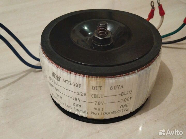 Трансформатор повышающий MP200P 60VA