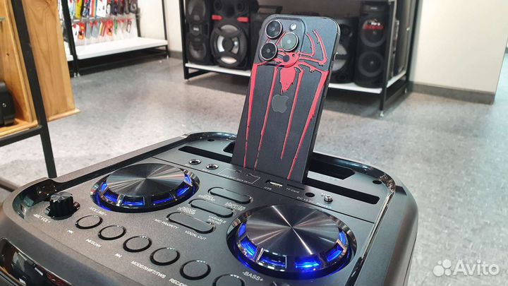 Большая мощная блютуз колонка 60w 2 микрофона