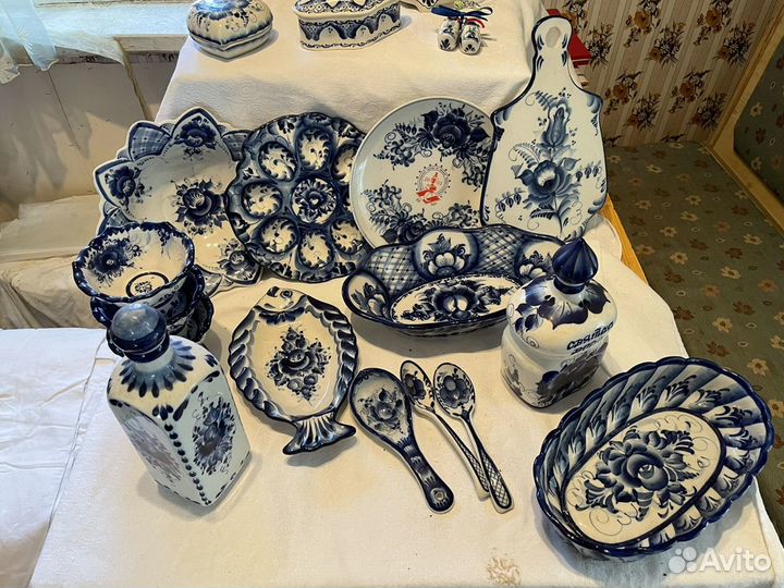 Гжель авторские работы, в ассортименте