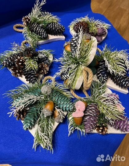 Новогодний декор, подвеска в виде сердечка