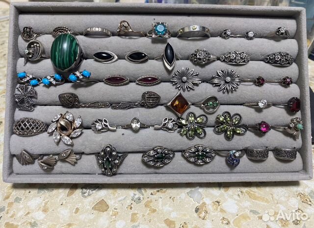 Серебро кольца серьги комплекты ссср,современные