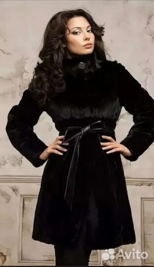 Шуба мутон норка 46 р