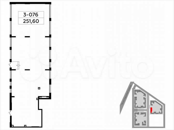 Аренда, торговое помещение, площадь 251.6 кв.м