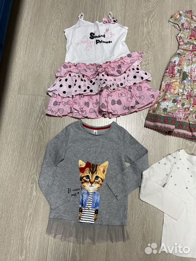 Брендовая одежда пакетом для девочки 116-122 6-7