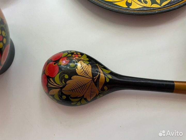 Набор деревянной посуды хохлома