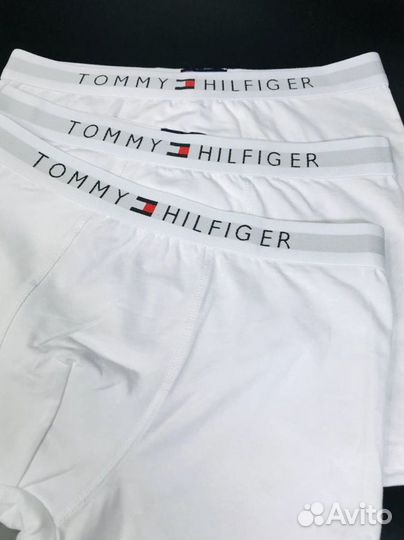 Трусы мужские tommy hilfiger белые хлопок арт.990