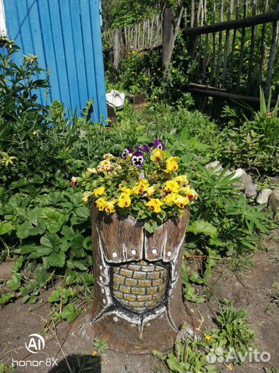 Вазон уличный из арт-бетона № 1 Кашпо для цветов